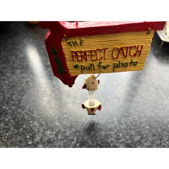 Vtg Cross Stitch "Gone Fish'n Handmade & "The Perfect Catch" Ornament - Picture 7 of 9